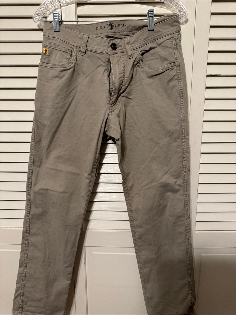 Duck Head Slim Straight Khaki Chinos - Light Khaki